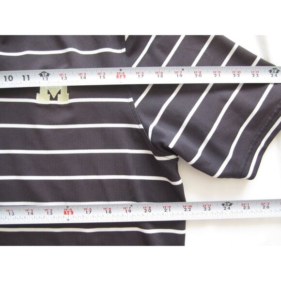Men Foot Joy FJ Univ of Michigan Stripe Athletic Long Sleeve Shirt Sz L (MT657) - Picture 6 of 8